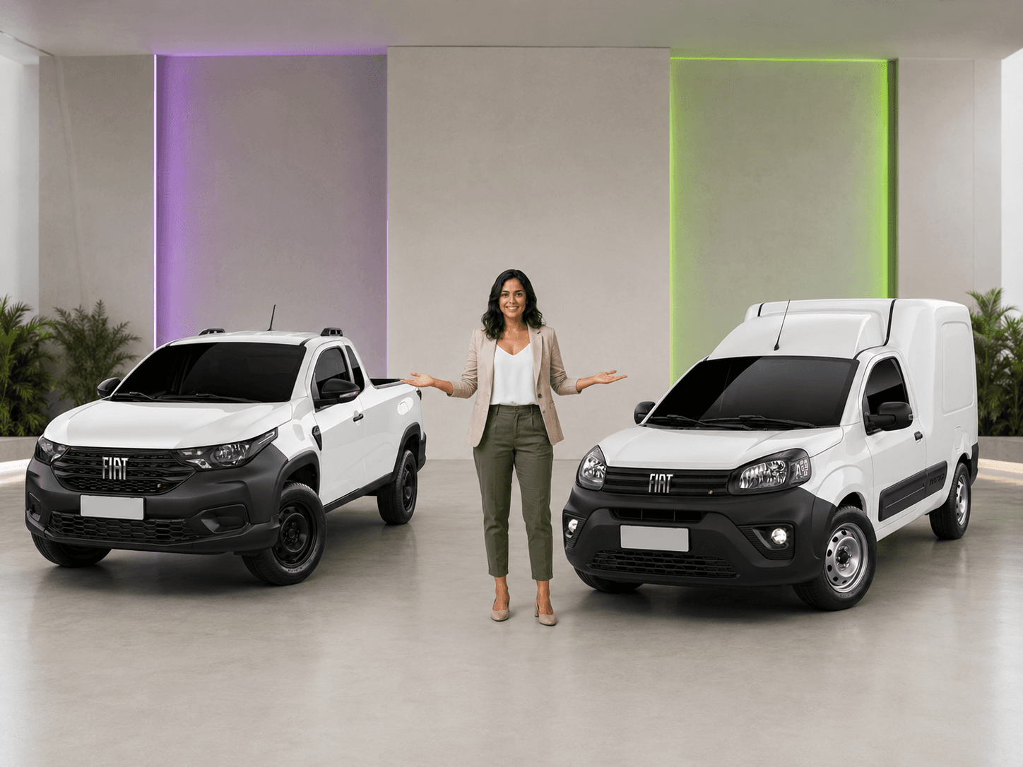 Frota WayOn para empresas — Fiat Strada e Fiorino novas